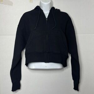 Aritzia Black Boxy Boyfriend Hoodie Sweater